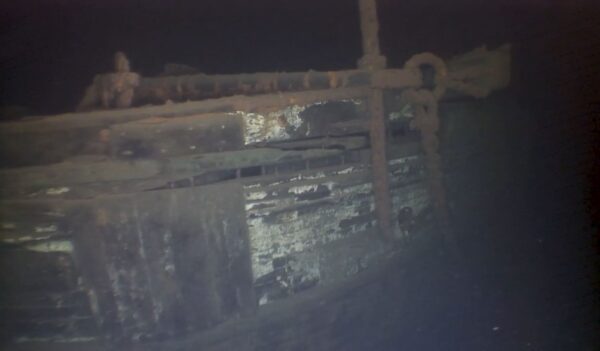 Las imágenes muestran el ancla del Selden E. Marvin. (Cortesía del Great Lakes Shipwreck Museum)