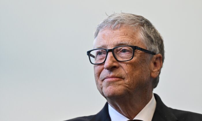 El fundador de Microsoft, Bill Gates, en Londres, Inglaterra, el 15 de febrero de 2023. (Justin Tallis/WPA Pool/Getty Images)