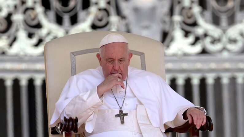 El papa Francisco durante la audiencia de el 7 de junio de 2023 en el Vaticano. EFE/EPA/Ettore Ferrari