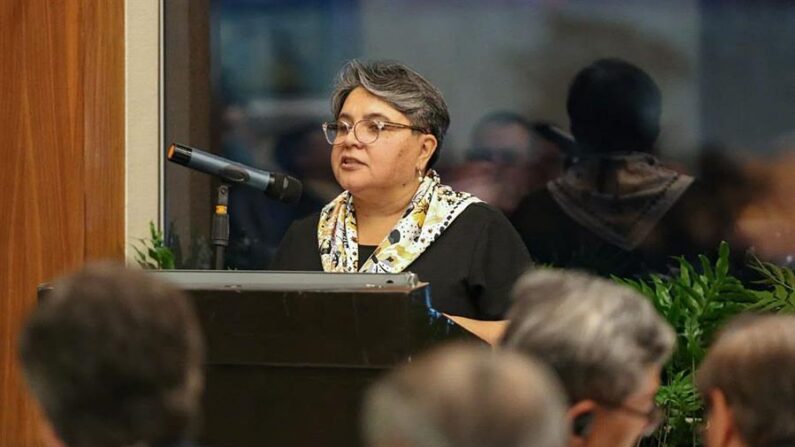 La Secretaria de Economía de México, Raquel Buenrostro, durante una reunión con empresarios, en la Ciudad de México (México).  EFE/ Secretaría de Economía/
