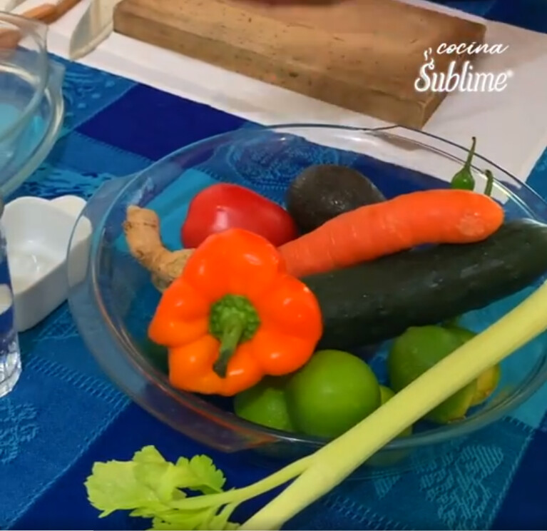 Ingredientes para el sushi vegetariano (Captura de video: Cocina Sublime)
