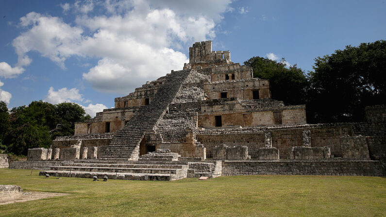 Vista general de la zona arqueológica maya de Edzna el 4 de noviembre de 2014 en Campeche, México. (Chris Jackson/Getty Images)