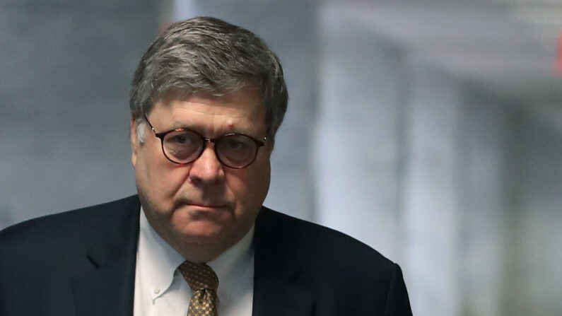 El candidato a fiscal general William Barr llega al Capitolio para una reunión el 29 de enero de 2019, en Washington. (Mark Wilson/Getty Images)