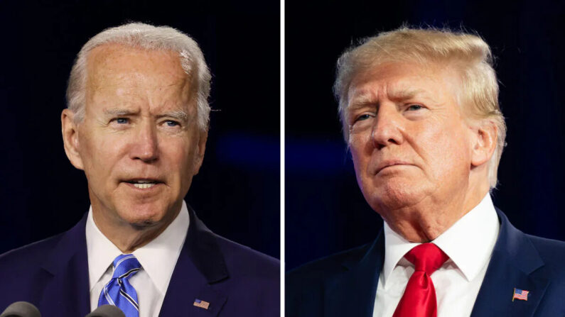 Joe Biden (izquierda) y Donald Trump. (Ilustración de The Epoch Times/Getty Images)
