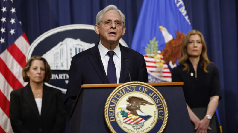 El fiscal general de Estados Unidos, Merrick Garland, en Washington, el 23 de junio de 2023. (Chip Somodevilla/Getty Images)
