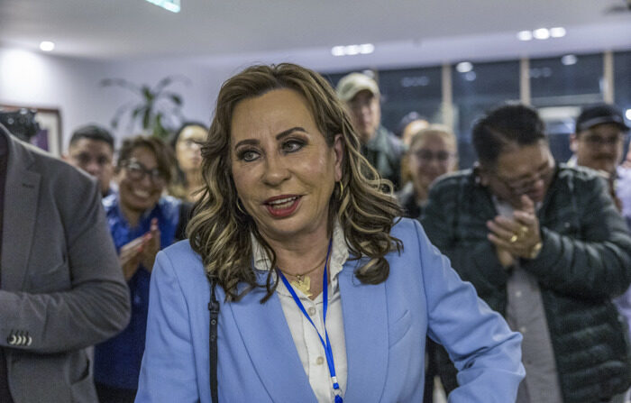 La candidata a la presidencia por el partido UNE, Sandra Torres Casanova, en una fotografía de archivo. EFE/Esteban Biba