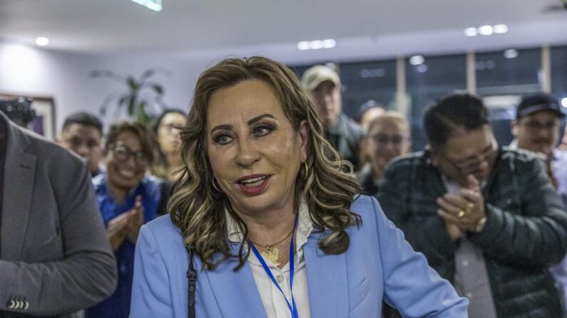 Foto de archivo de la candidata a la Presidencia de Guatemala, Sandra Torres Casanova. EFE/ Esteban Biba
