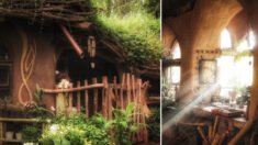 Aficionada a Tolkien construye una “casa hobbit” en medio del bosque y además vive en ella