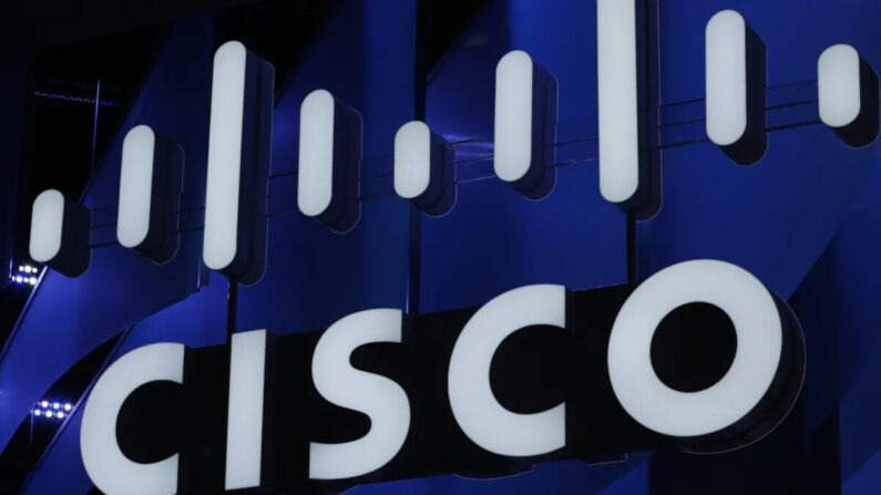 El logo de Cisco en el Mobile World Congress (MWC), en Barcelona, el 26 de febrero de 2018. (PAU BARRENA/AFP vía Getty Images)

