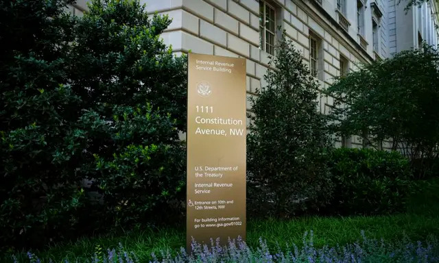 Edificio de la sede central del Servicio de Impuestos Internos (IRS, por sus siglas en inglés) en Washington el 22 de mayo de 2023. (Madalina Vasiliu/The Epoch Times)
