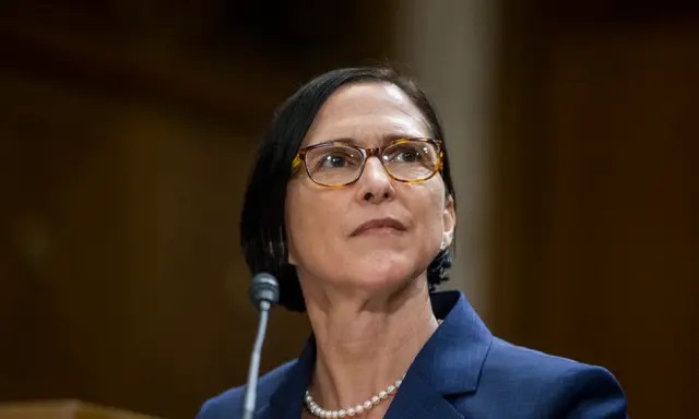 Katherine Lemos declara ante el Congreso en Washington el 11 de septiembre de 2019. (Zach Gibson/Getty Images)