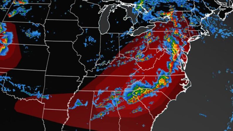 Más de 120 millones de personas en el este de EE.UU. corren el riesgo de tormentas eléctricas severas, el 7 de agosto de 2023. (CNN Weather)
