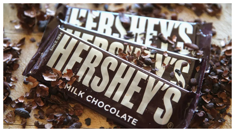 En esta ilustración fotográfica, se muestran barras de chocolate de Hershey's el 16 de julio del 2014 en Chicago, Illinois. (Scott Olson/Getty Images)
