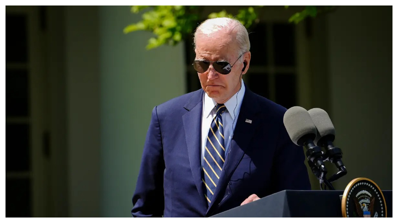 El presidente Joe Biden durante una rueda de prensa en la Casa Blanca en Washington el 26 de abril del 2023. (Madalina Vasiliu/The Epoch Times)