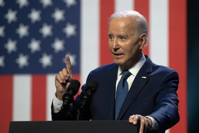 El presidente Joe Biden da un discurso en el Tempe Center for the Arts el 28 de septiembre de 2023, en Tempe, Arizona. (Rebecca Noble/Getty Images)