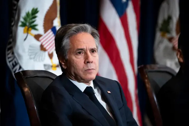 El secretario de Estado estadounidense Antony Blinken en Washington el 1 de agosto de 2023. (Madalina Vasiliu/The Epoch Times)