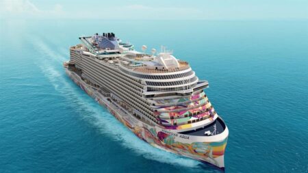 Nuevo crucero Norwegian Aqua zarpará en 2025 de Florida al Caribe con un artístico diseño