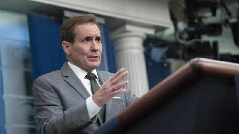 Imagen del el portavoz de Seguridad Nacional de la Casa Blanca, John Kirby. EFE/EPA/Chris Kleponis / POOL