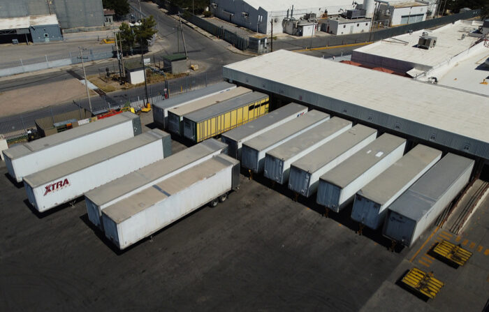 Fotografía aérea de una planta industrial el 3 de noviembre de 2023, en la fronteriza Ciudad Juárez, Chihuahua, México. (EFE/Luis Torres)

