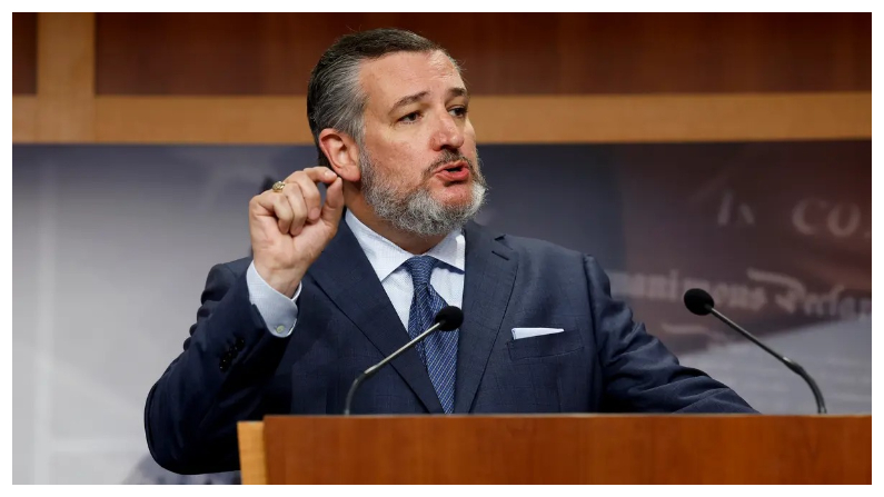 El senador Ted Cruz (republicano de Texas) habla durante una rueda de prensa sobre seguridad fronteriza en el Capitolio de EE.UU. en Washington el 27 de septiembre del 2023. (Anna Moneymaker/Getty Images)