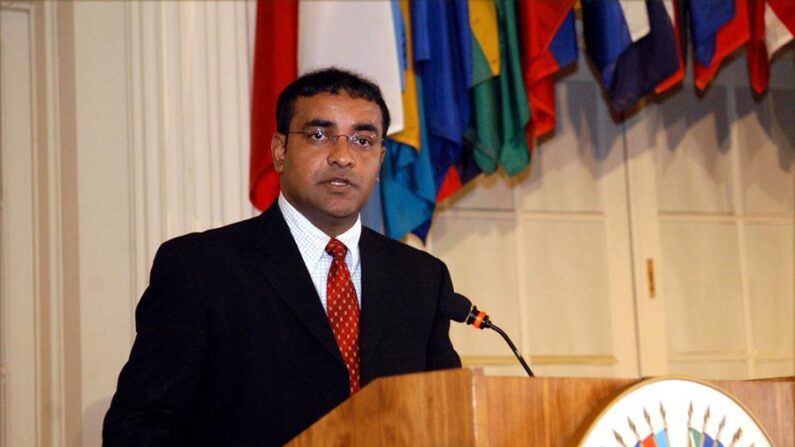 Fotografía de archivo en la que se registró al vicepresidente de Guyana, Bharrat Jagdeo. EFE/Roberto Ribeiro