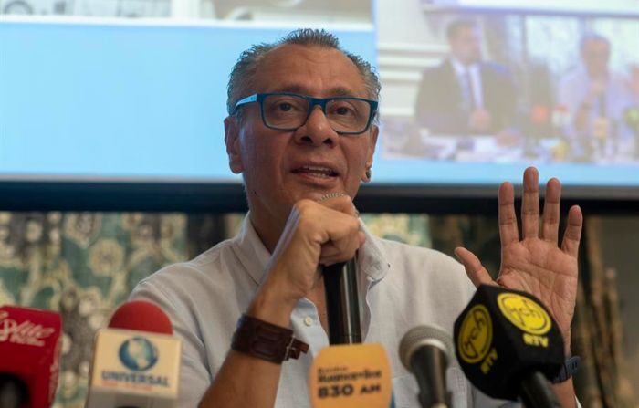 Jorge Glas, exvicepresidente de Ecuador durante el mandato presidencial de Rafael Correa (2007-2017), en una fotografía de archivo. (EFE/Mauricio Torres)