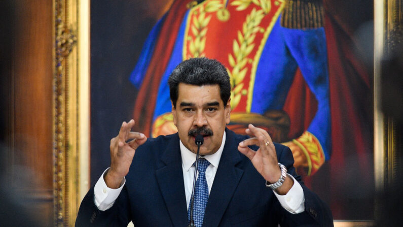 Nicolás Maduro, líder del régimen de Venezuela, en el Palacio de Miraflores el 27 de junio de 2019 en Caracas, Venezuela. (Matías Delacroix/Getty Images)