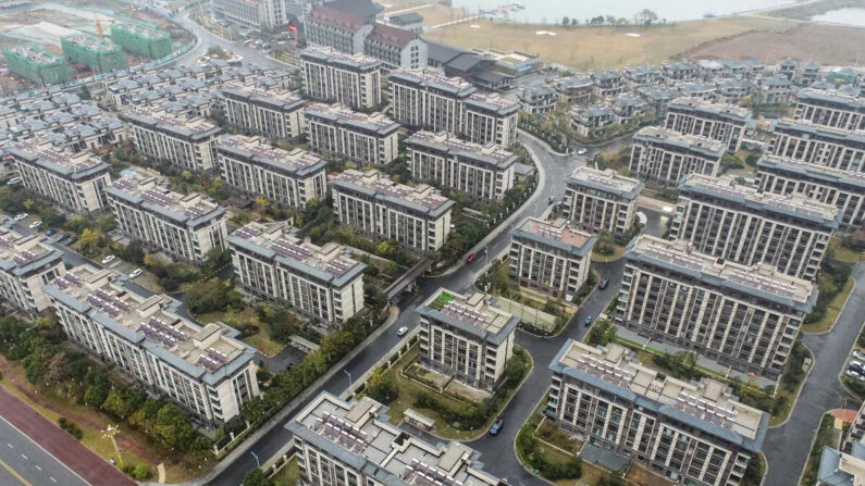 Edificios residenciales en Huaian, en la provincia oriental china de Jiangsu, el 16 de noviembre de 2022. (STR/AFP vía Getty Images)