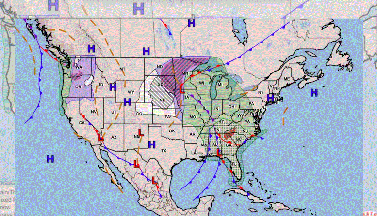 Mapa que muestra la previsión meteorológica del Servicio Meteorológico Nacional para la Navidad de 2023. (Servicio Meteorológico Nacional)