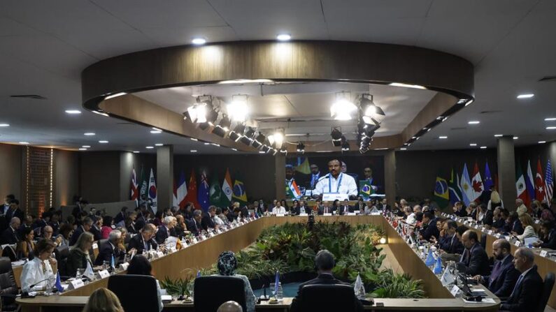 Vista general de la inauguración de la reunión de ministros de Exteriores del G20 este miércoles 21 de febrero de 2024, en Río de Janeiro (Brasil). EFE/ Antonio Lacerda
