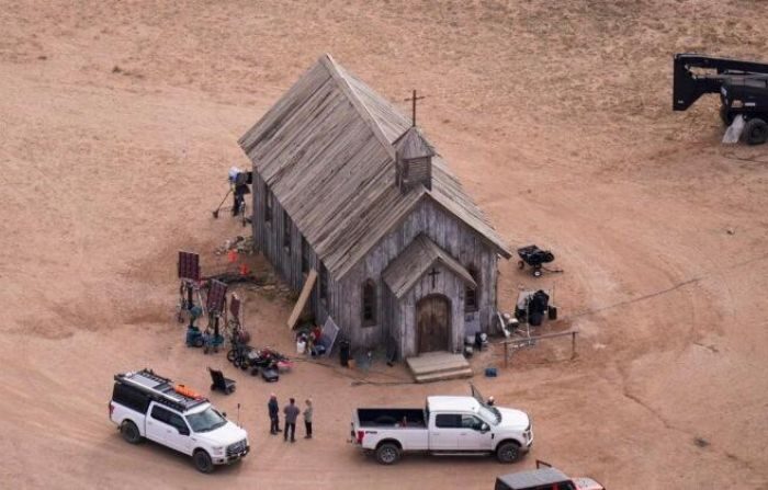 El rancho Bonanza Creek, donde se filmaba la película "Rust" en Santa Fe, Nuevo México, el 23 de octubre de 2021. (Jae C. Hong/Foto AP)
