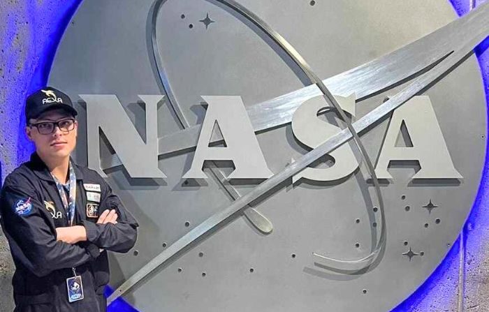Armando Becerra Hernández, un estudiante mexicano de nanotecnología del centro universitario de Tonalá en la Universidad de Guadalajara, ganó el tercer puesto en el concurso de la Internacional Aéreo y Espacial 2023 de la NASA. (Crédito: Armando Becerra Hernández)