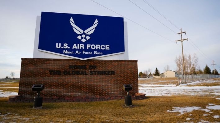 Base de la Fuerza Aérea Minot en el condado de Ward en Minot, Dakota del Norte, el 18 de diciembre de 2023. (Madalina Vasiliu/The Epoch Times)