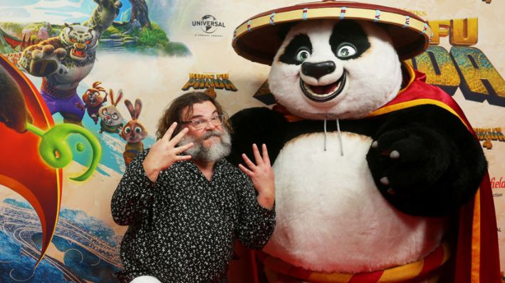 Jack Black asiste al estreno australiano de "Kung Fu Panda 4", el 16 de marzo de 2024 en Sydney, Australia. (Lisa Maree Williams/Getty Images)