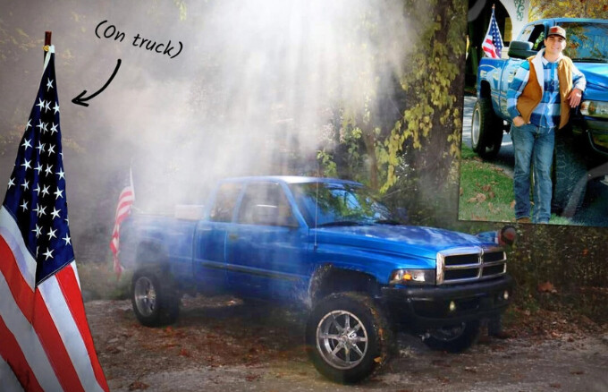 Alumno se niega a retirar bandera de EEUU de su camioneta luego que escuela lo tachara de “ofensivo”