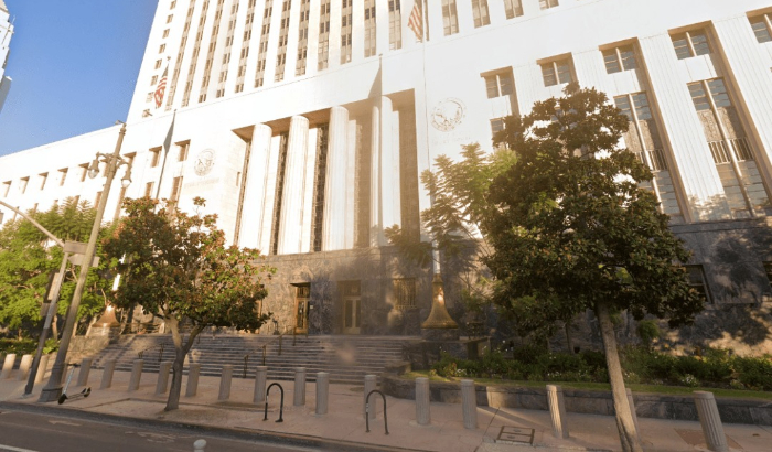 Tribunal de Distrito de Estados Unidos en el centro de Los Ángeles. (Google Maps/Captura de pantalla vía California Insider)
