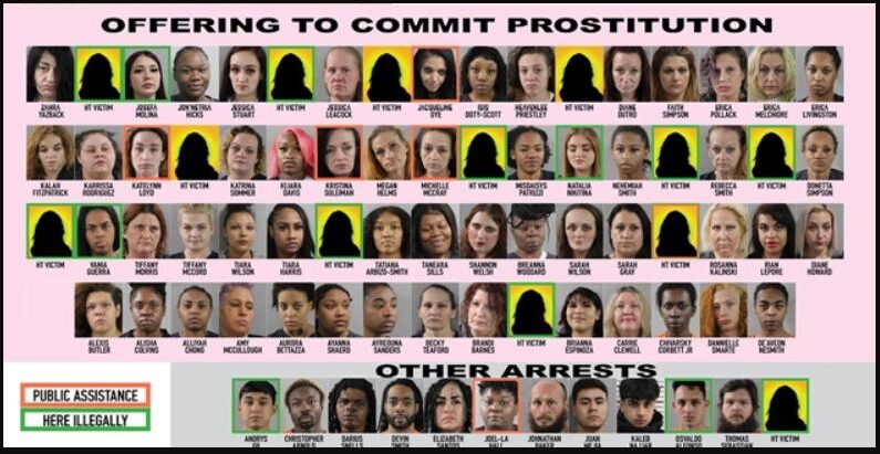 Fotografías de los arrestados en la "Operación Tristeza de Marzo 2024" por presuntas ofertas a prostituirse en el condado de Polk, Florida, el 5 de marzo de 2024 (captura de pantalla del Departamento del Sheriff del condado de Polk)