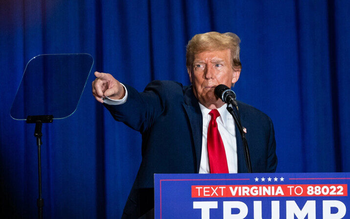 El candidato presidencial republicano, el presidente Donald J. Trump, habla en el Greater Richmond Convention Center, en Richmond, Virginia, el 2 de marzo de 2024. (Madalina Vasiliu/The Epoch Times)
