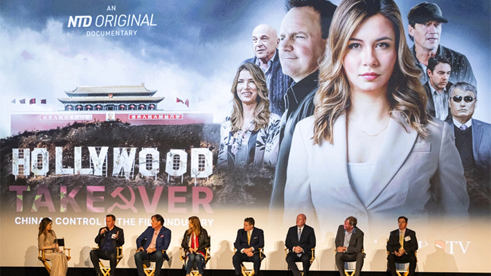 El estreno de la película del NTD "Hollywood Takeover" en el Harmony Gold Theater de Los Ángeles, California, el 6 de marzo de 2024. (John Fredricks/The Epoch Times)