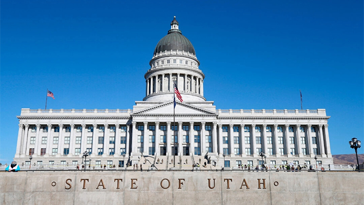 El edificio del Capitolio del Estado de Utah en Salt Lake City, Utah, el 17 de enero de 2021. (George Frey/AFP/Getty Images)

