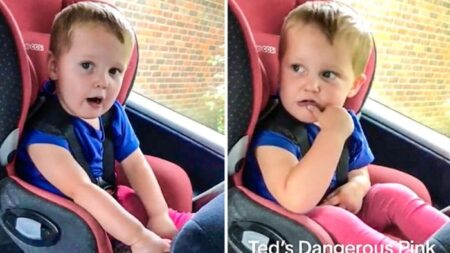 Niño reclama en un gracioso video por pantalones color rosa «Son peligrosos»