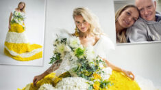 Pétalos de amor: Honra a su padre florista creando un vestido con las flores de su funeral