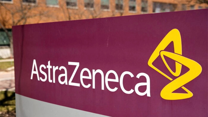 El logotipo de AstraZeneca en el exterior de su sede norteamericana en Wilmington, Delaware, el 22 de marzo de 2021. (Rachel Wisniewski/REUTERS)
