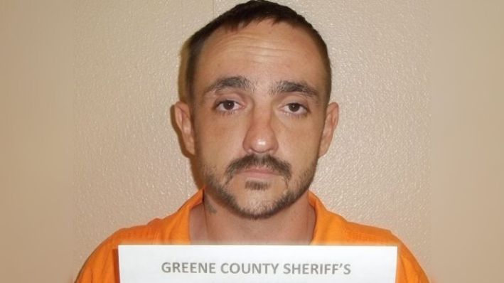 Una fotografía de archivo proporcionada por el Departamento del Sheriff del condado de Greene muestra a Derrick Dearman, condenado por la masacre de cinco adultos en Citronelle Alabama, agosto de 2016. (Departamento del Sheriff del condado de George vía AP)