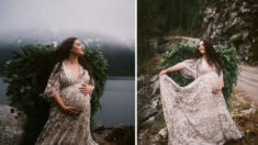 Mujer hace que amiga embarazada se sienta hermosa con una épica sesión fotográfica de maternidad