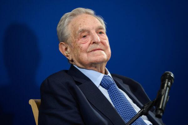 El inversor y filántropo estadounidense de origen húngaro George Soros en la reunión anual del Foro Económico Mundial en Davos, Suiza, el 23 de enero de 2020. (Fabrice Coffrini/AFP/Getty Images)