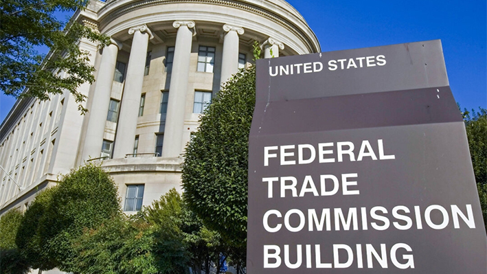 El edificio de la Comisión Federal de Comercio (FTC) en Washington, D.C. (Paul J. Richards/AFP via Getty Images)
