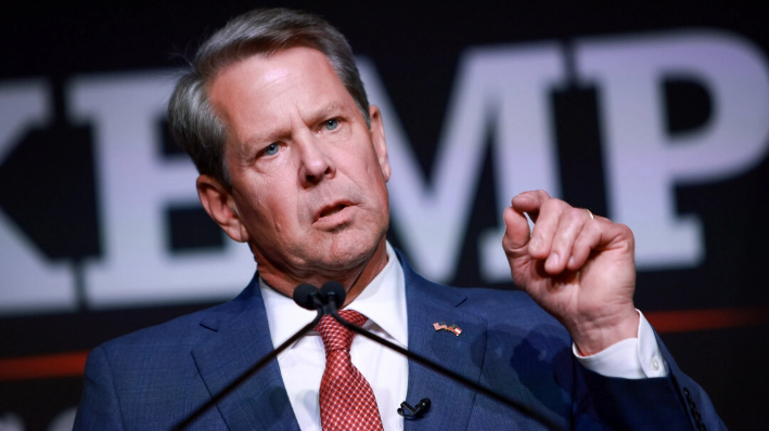 El gobernador de Georgia, Brian Kemp, en Atlanta, el 24 de mayo de 2022. (Joe Raedle/Getty Images)