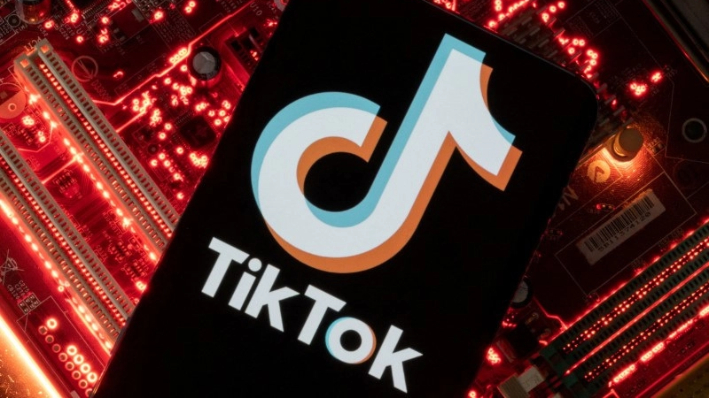 Un smartphone con el logo de TikTok desplegado se coloca en la placa base de un ordenador en esta ilustración tomada el 23 de febrero de 2023. (REUTERS/Dado Ruvic)