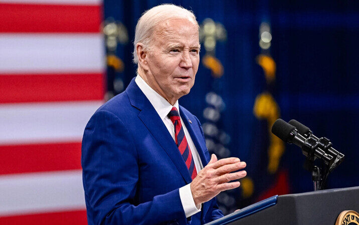 El presidente Joe Biden habla en un evento en Raleigh, Carolina del Norte, el 26 de marzo de 2024. (Matt Kelley/AP)